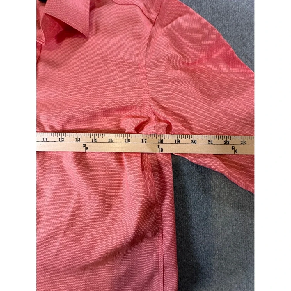 Banana Republic Mens Non-Iron Tailored Slim Fit Shirt Coral Pink Long Sleeve M